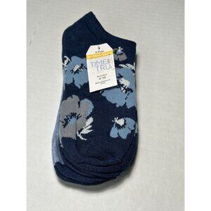 time and tru 3 pairs womens low cut ankle socks size 4-10